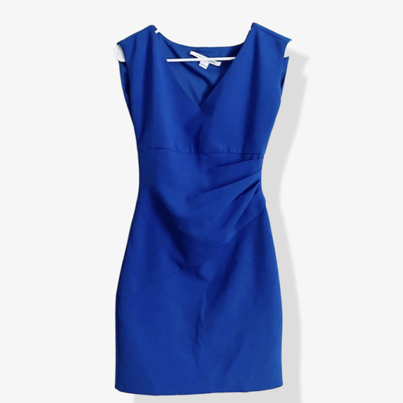 Diane von Furstenberg Bevin Blue Sheath Dress sz 0 - Picture 1 of 14